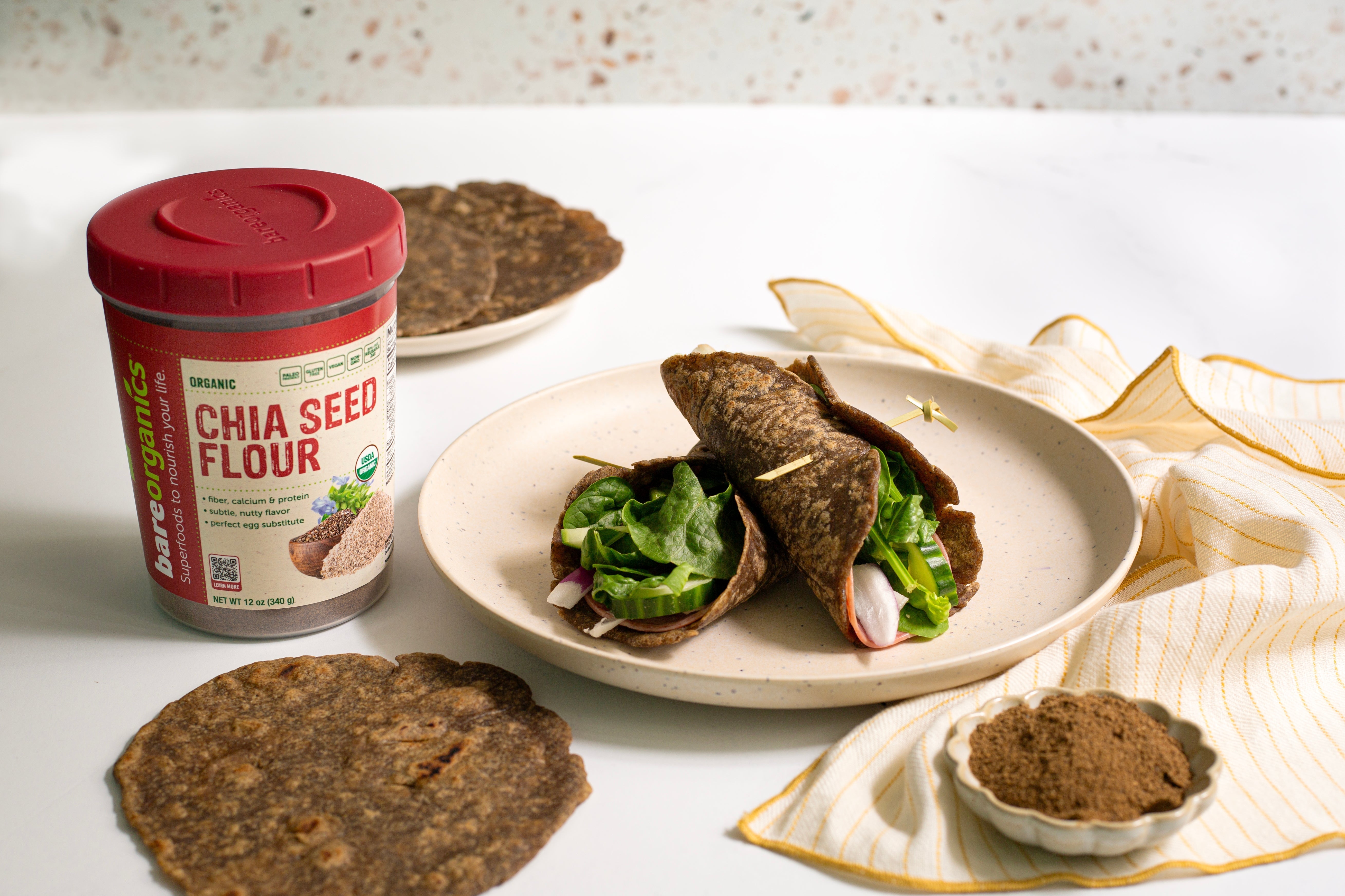 Gluten-Free Chia Seed Tortillas