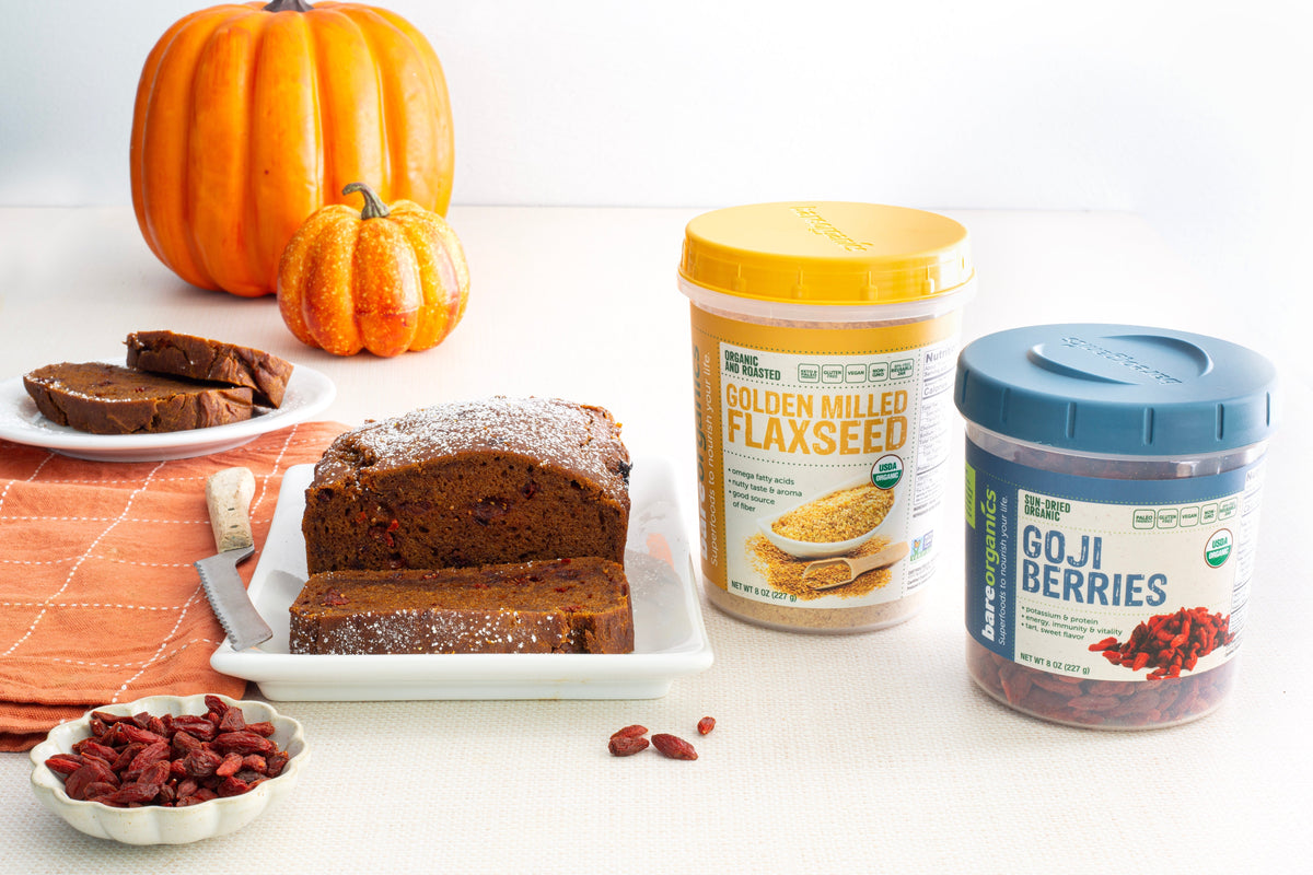 Gluten-Free Pumpkin & Goji Berry Bread