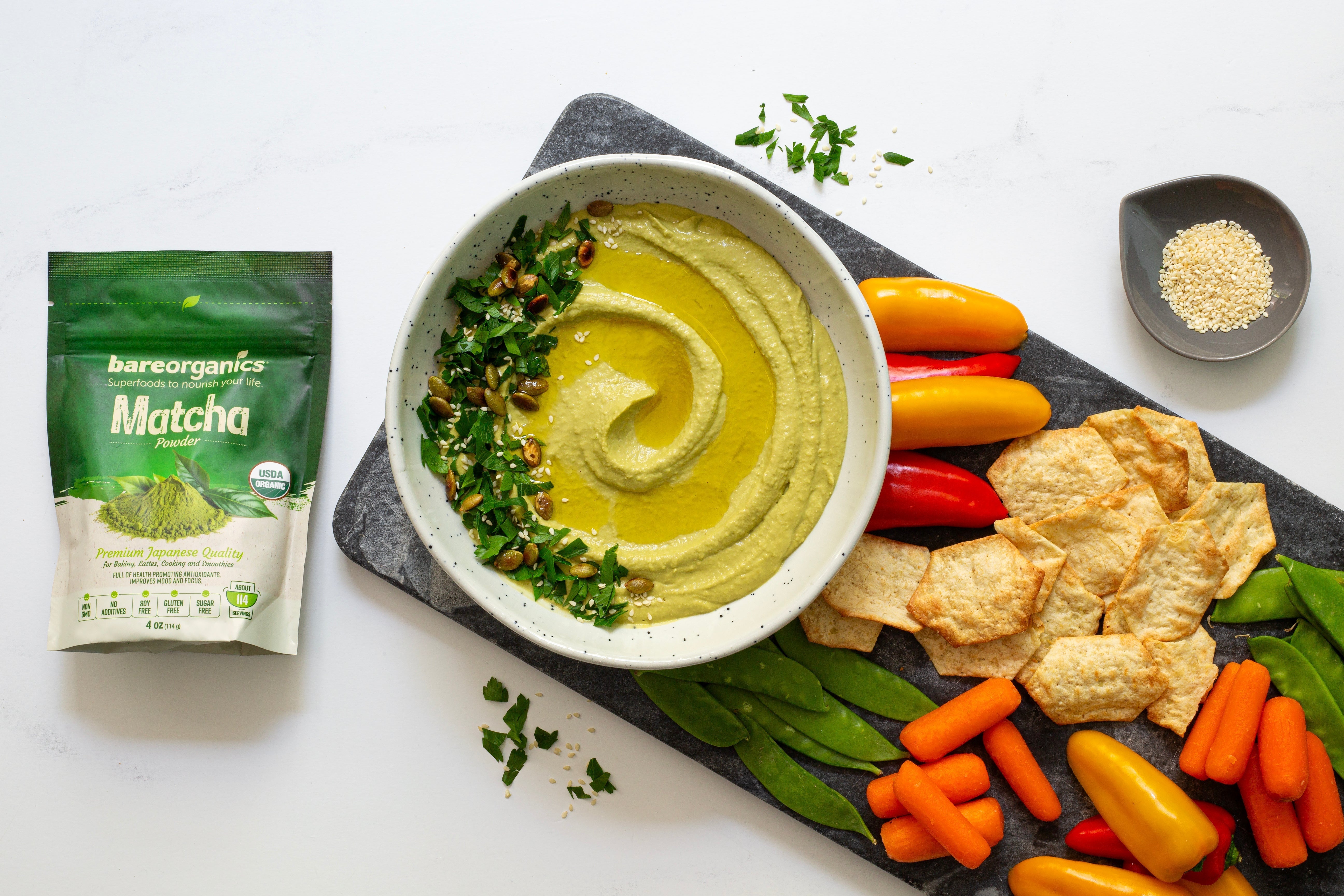 Organic Matcha Hummus