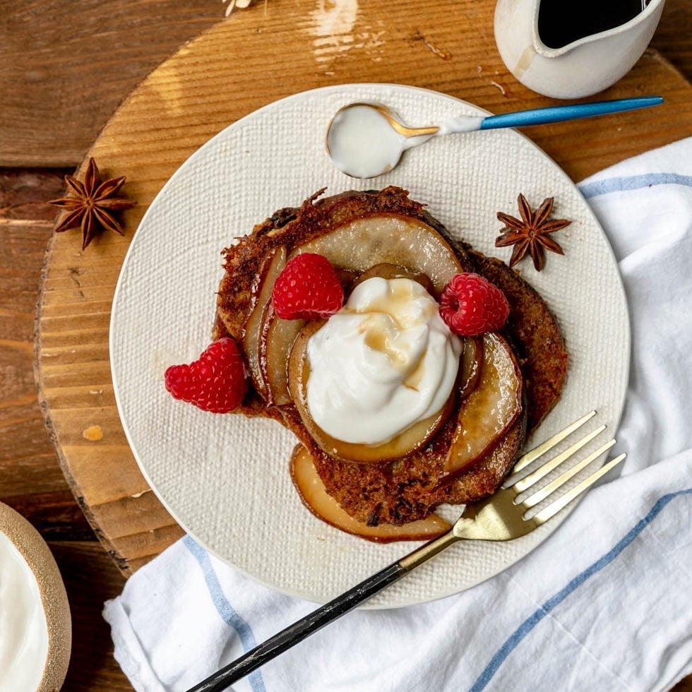 Cinnamon Raisin Spiced French Toast with Chia Seeds