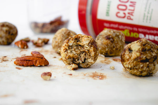 Maple Pecan Energy Bites with Coconut Sugar &ndash; BareOrganics.com