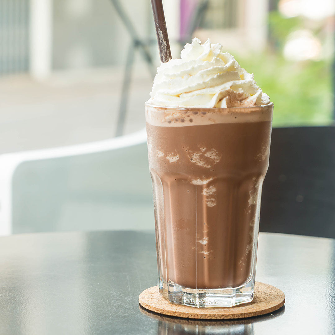 Frozen Immunity Hot Chocolate with Cacao, Agave, Palm Sugar and Mushroom Blend