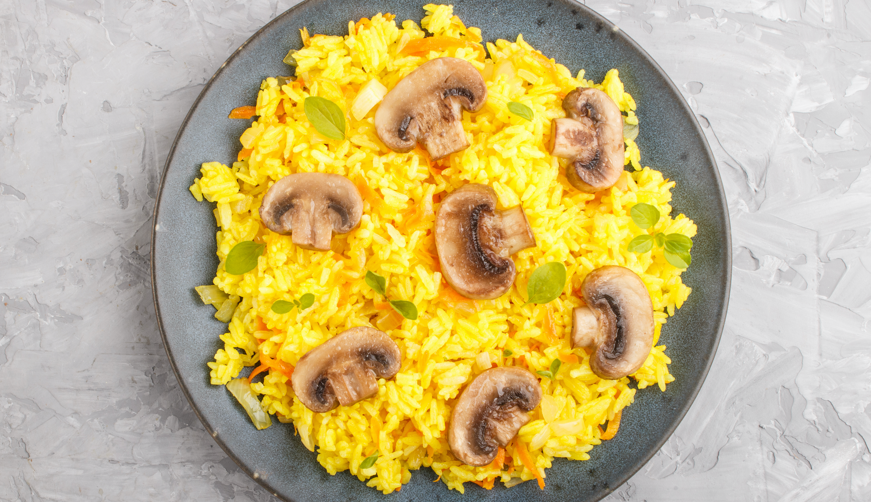 Turmeric Mushroom Rice