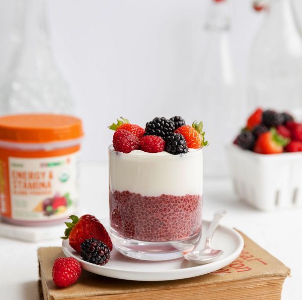 Chia Seed Parfait with Cacao, Beet, Maca and Ginger Root – BareOrganics.com