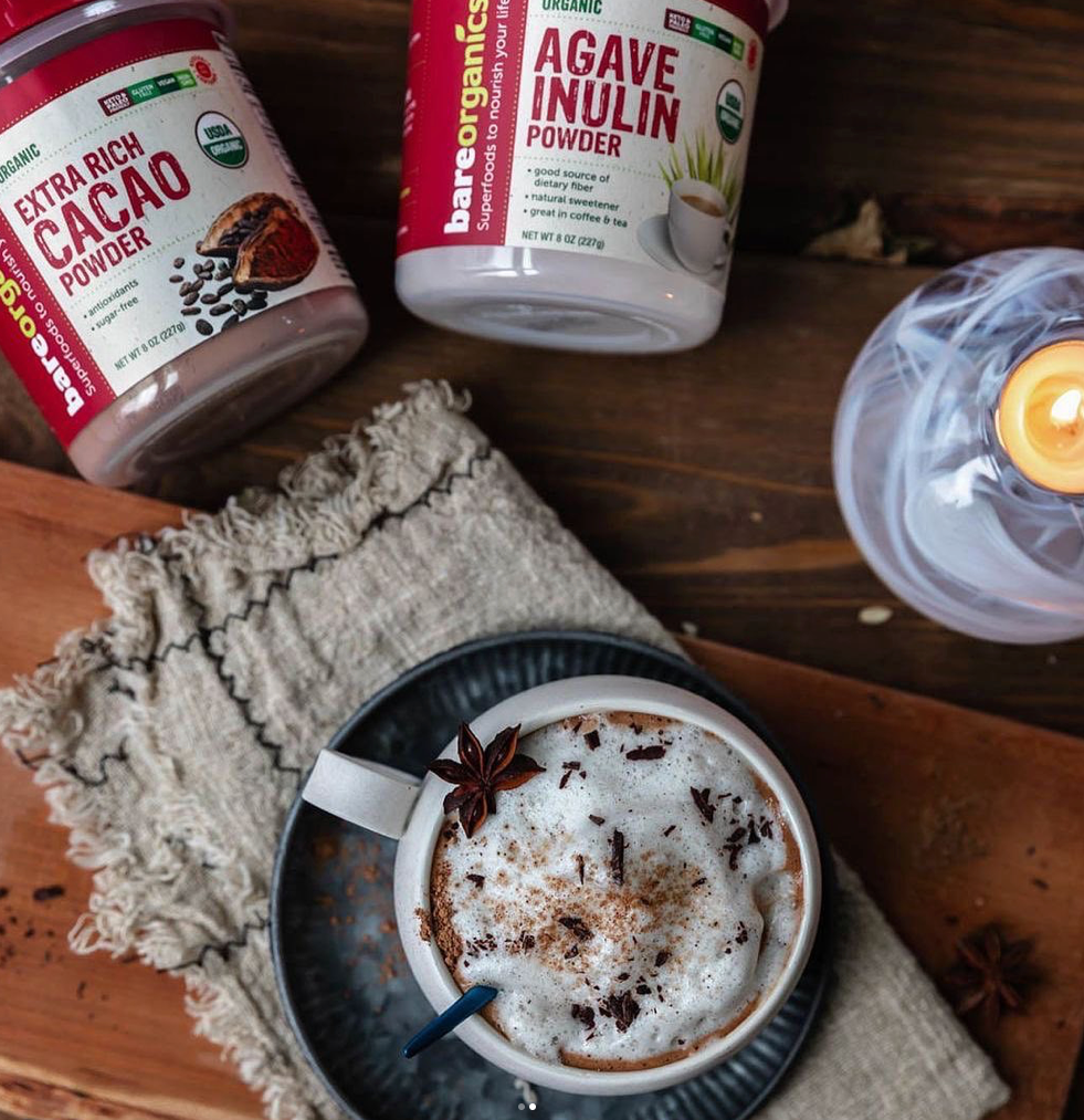 Creamy Hot Cacao with Agava Sweetener
