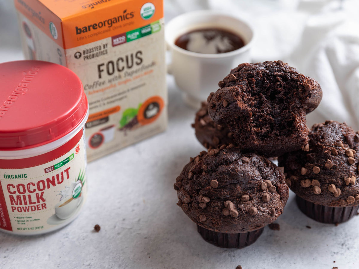 Vegan Chocolate Muffins with FOCUS Coffee and Coconut Milk