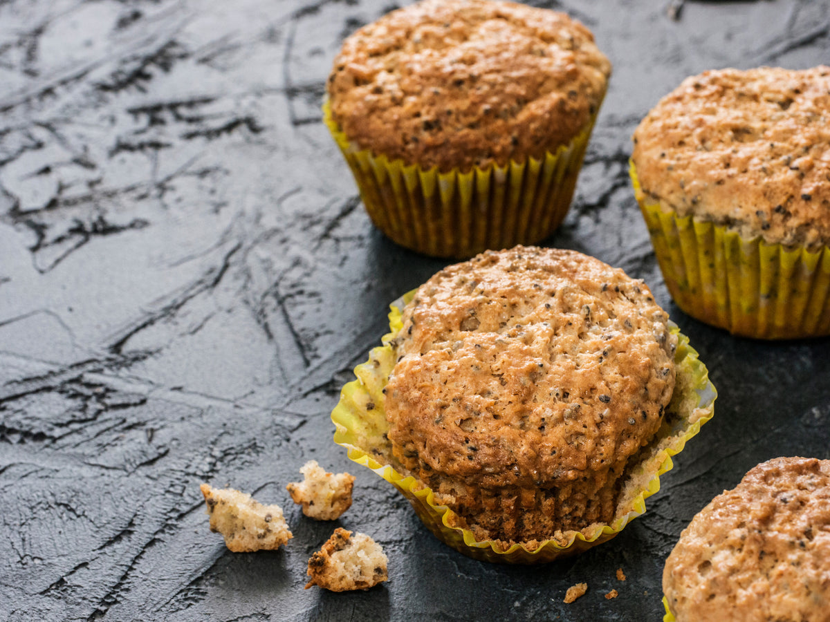 Orange Spice Chia Energy Muffins