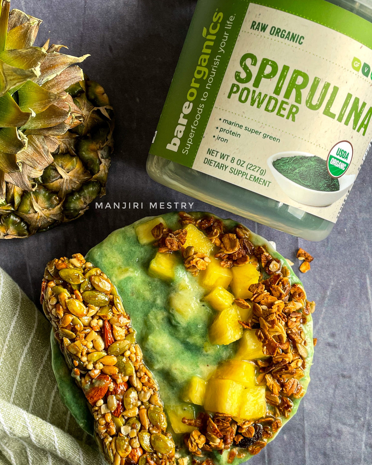 Delicious Spirulina Smoothie Nice Cream