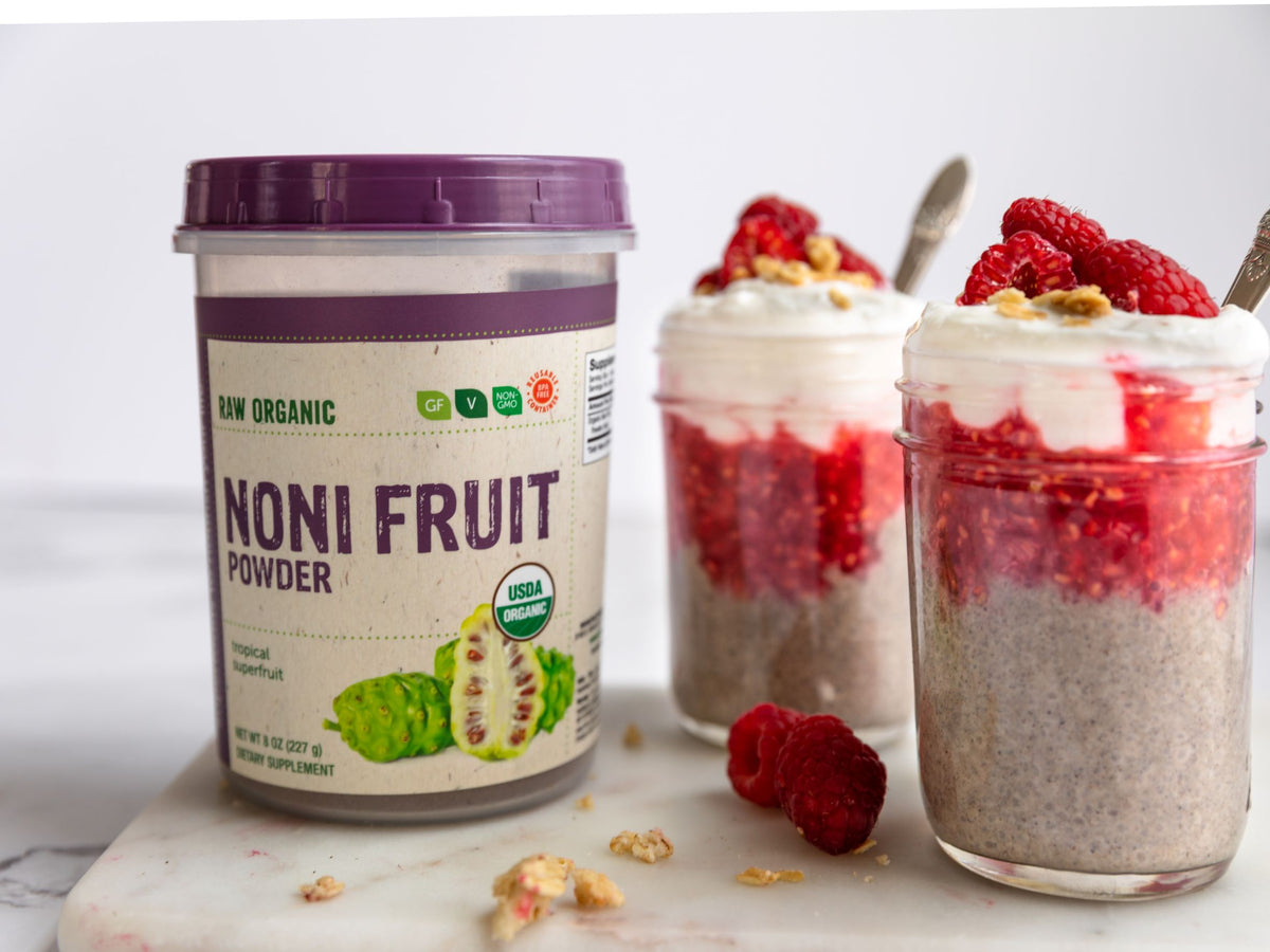 Noni Fruit Chia with Raspberry & Yogurt