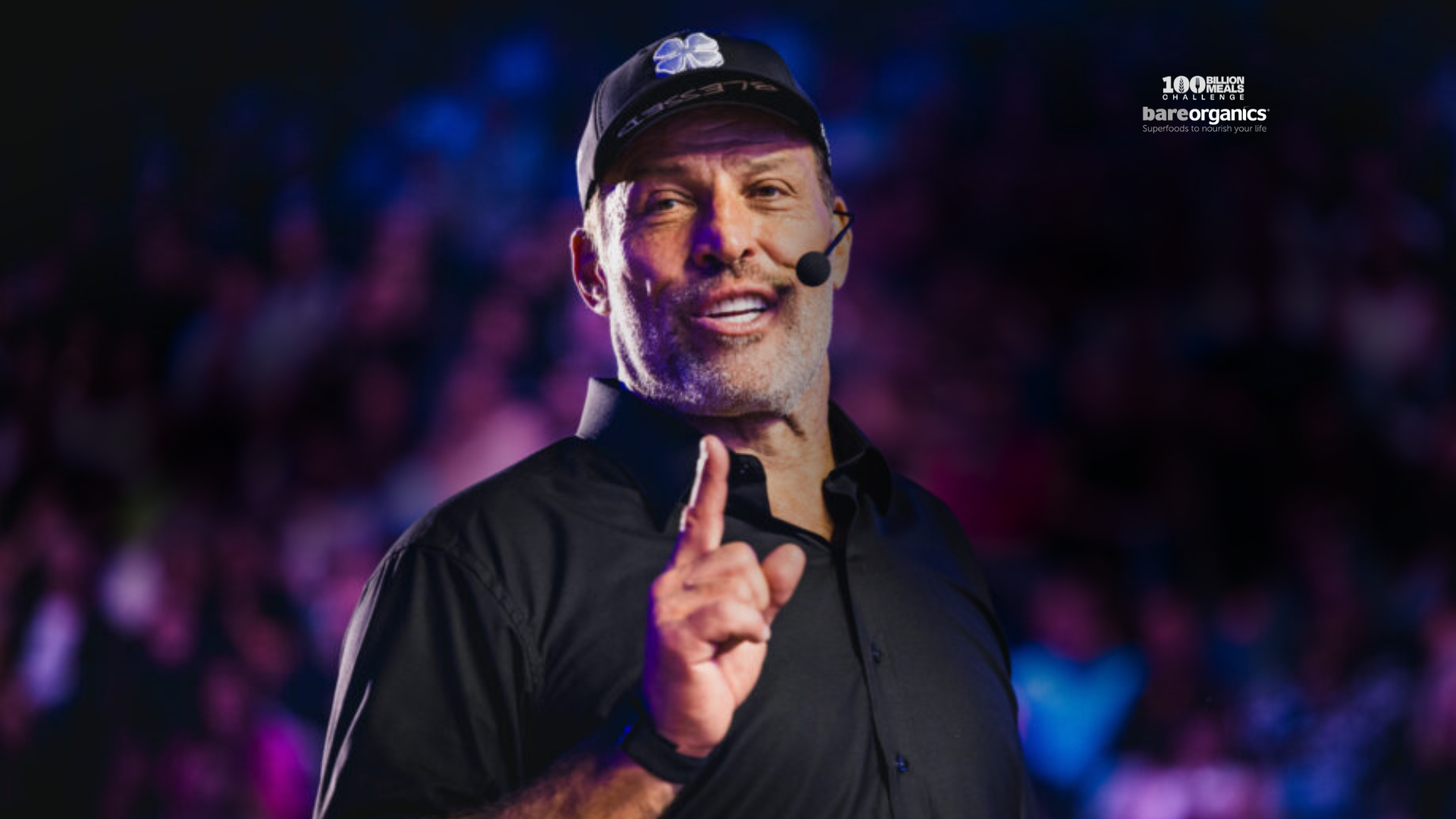 Tony Robbins' 100 Billion Meals x BareOrganics Community Partner