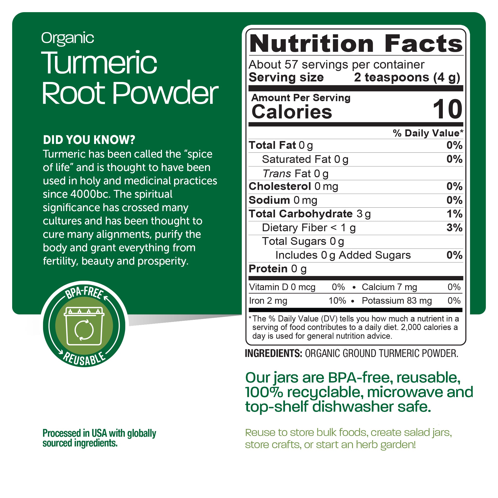 Organic Turmeric Root Powder
