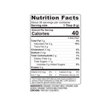BareOrganics Organic Coconut Milk Powder Nutrition Facts Panel