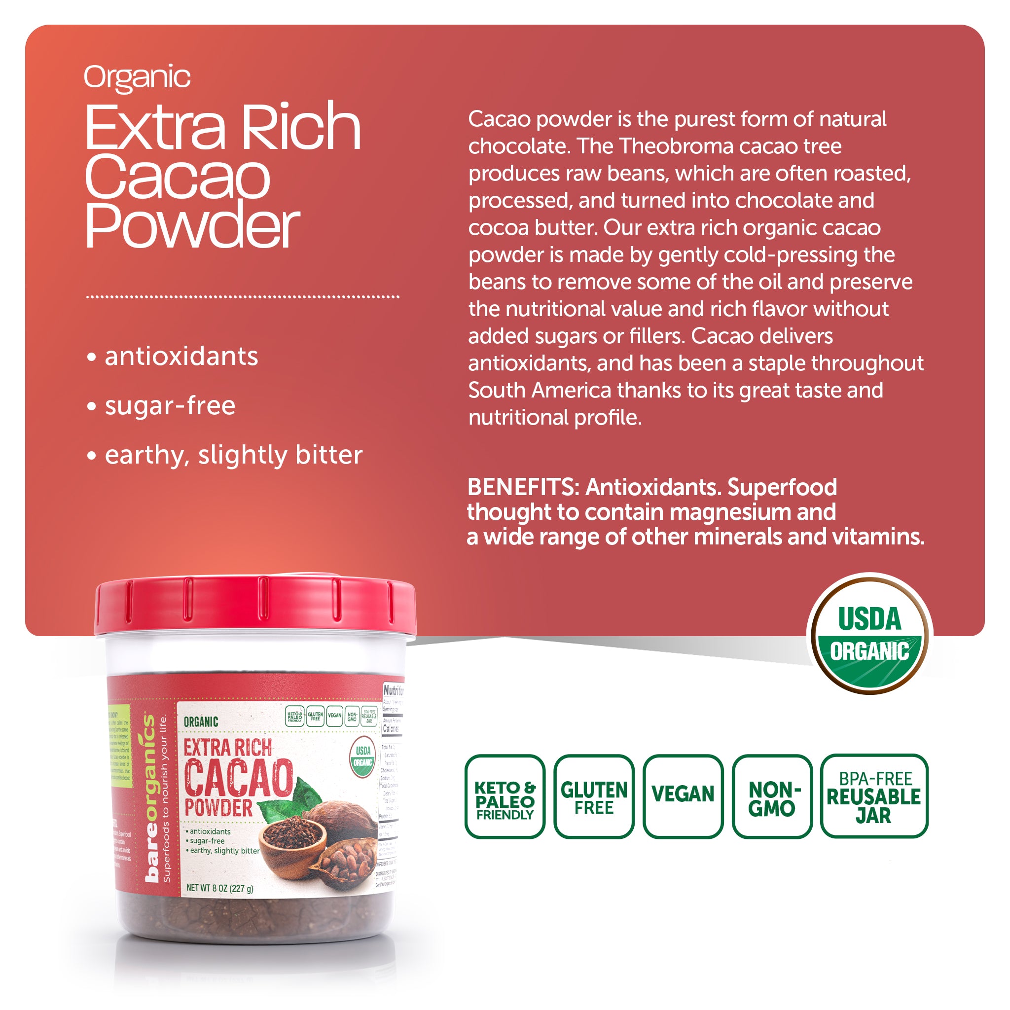 Organic Extra Rich Cacao Powder