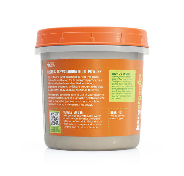 BareOrganics Organic Ashwagandha Root Powder
