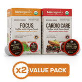 Organic Cardio Care & Focus Coffee With Superfoods Bundle