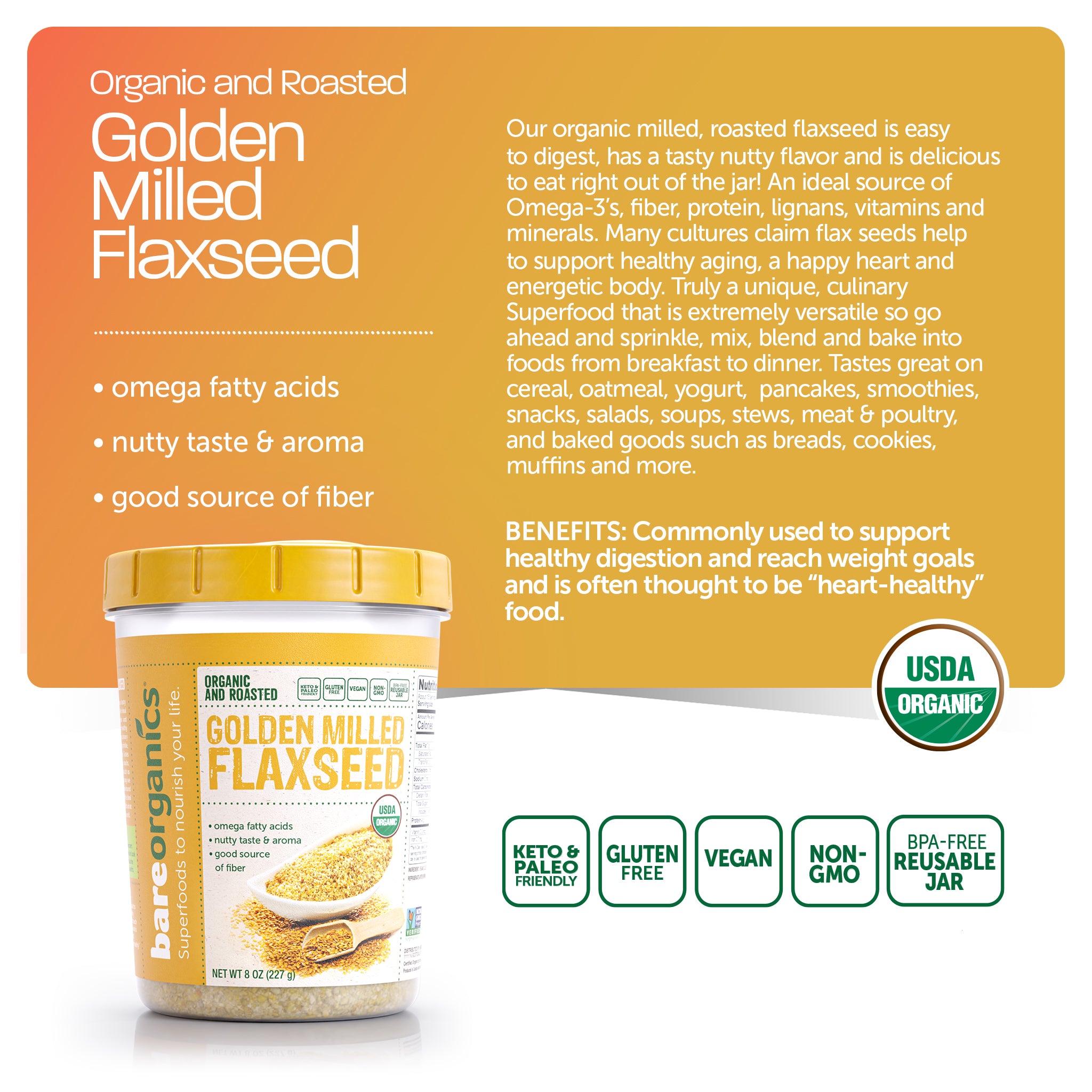 Golden Milled Flaxseed