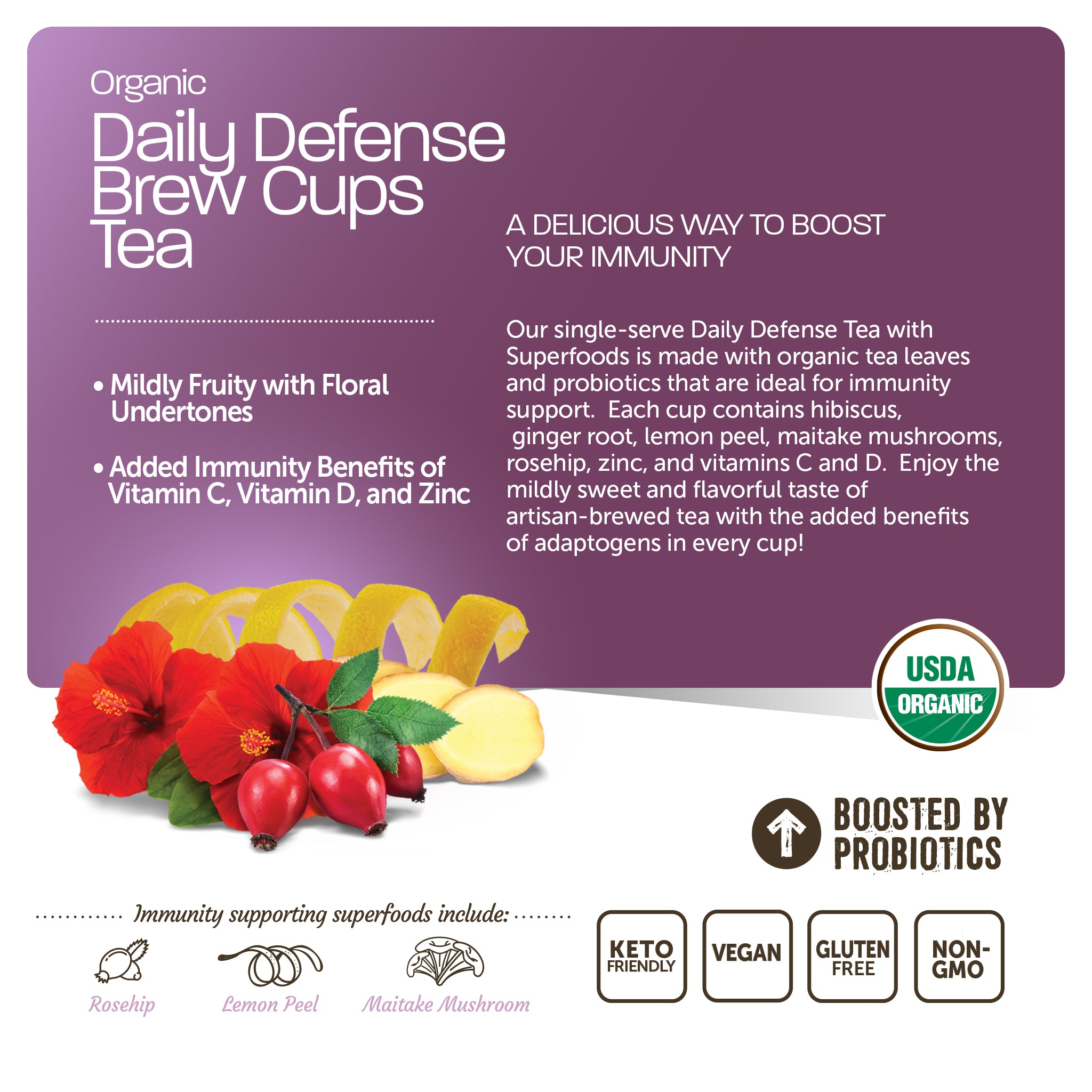 Organic Daily Defense Tea with Superfoods Bundle