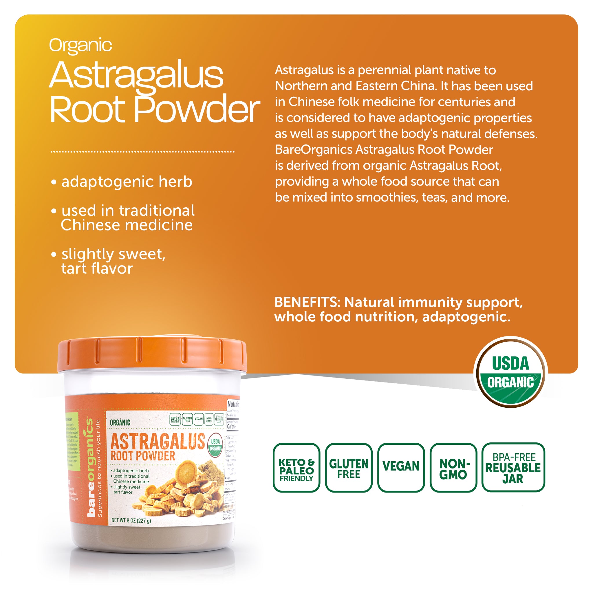 Organic Astragalus Root Powder Bundle