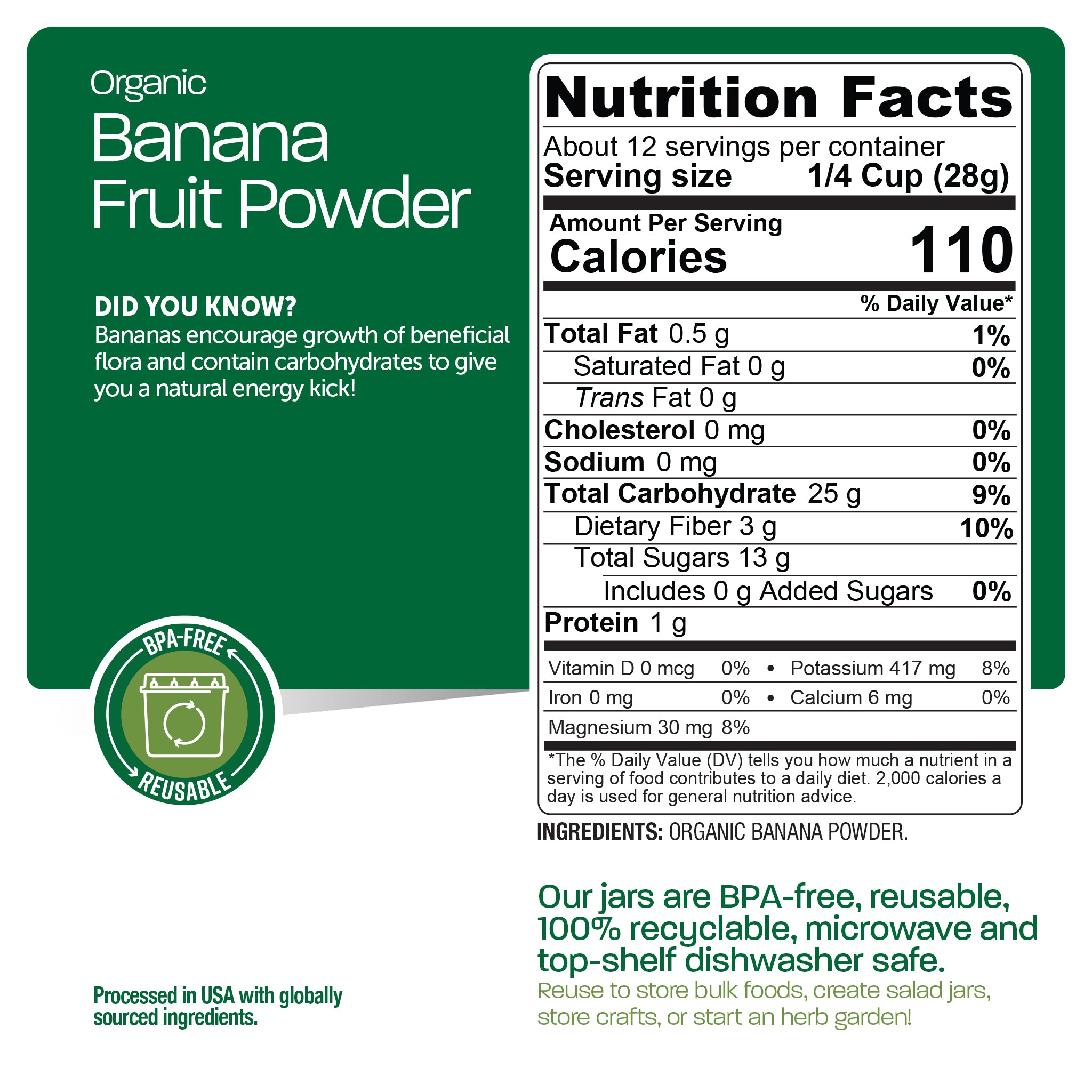 Organic Banana Fruit Powder Bundle