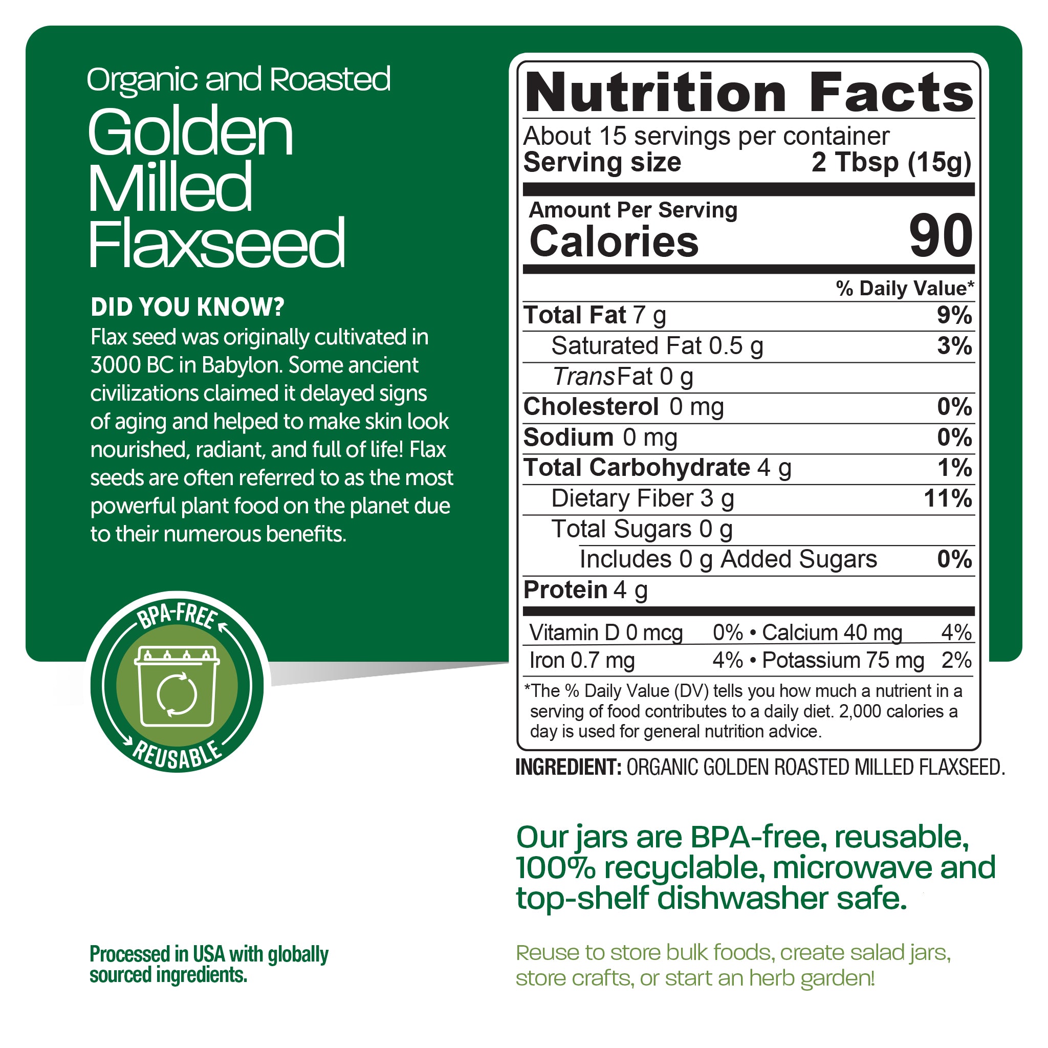 Golden Milled Flaxseed
