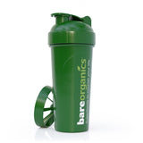 BareOrganics Wheat Shaker Bottle with Built-In Lid Mixer