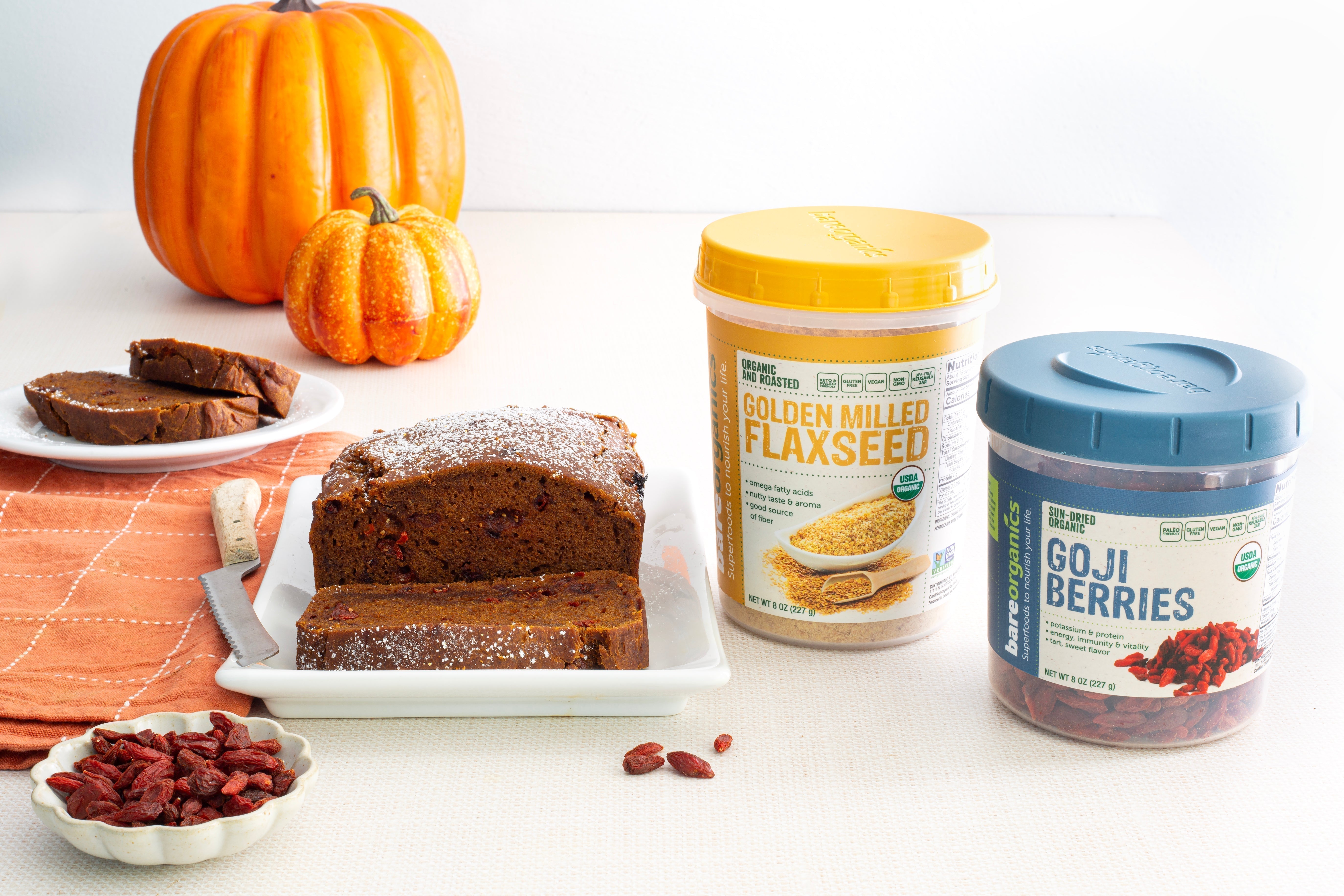 Gluten-Free Pumpkin & Goji Berry Bread