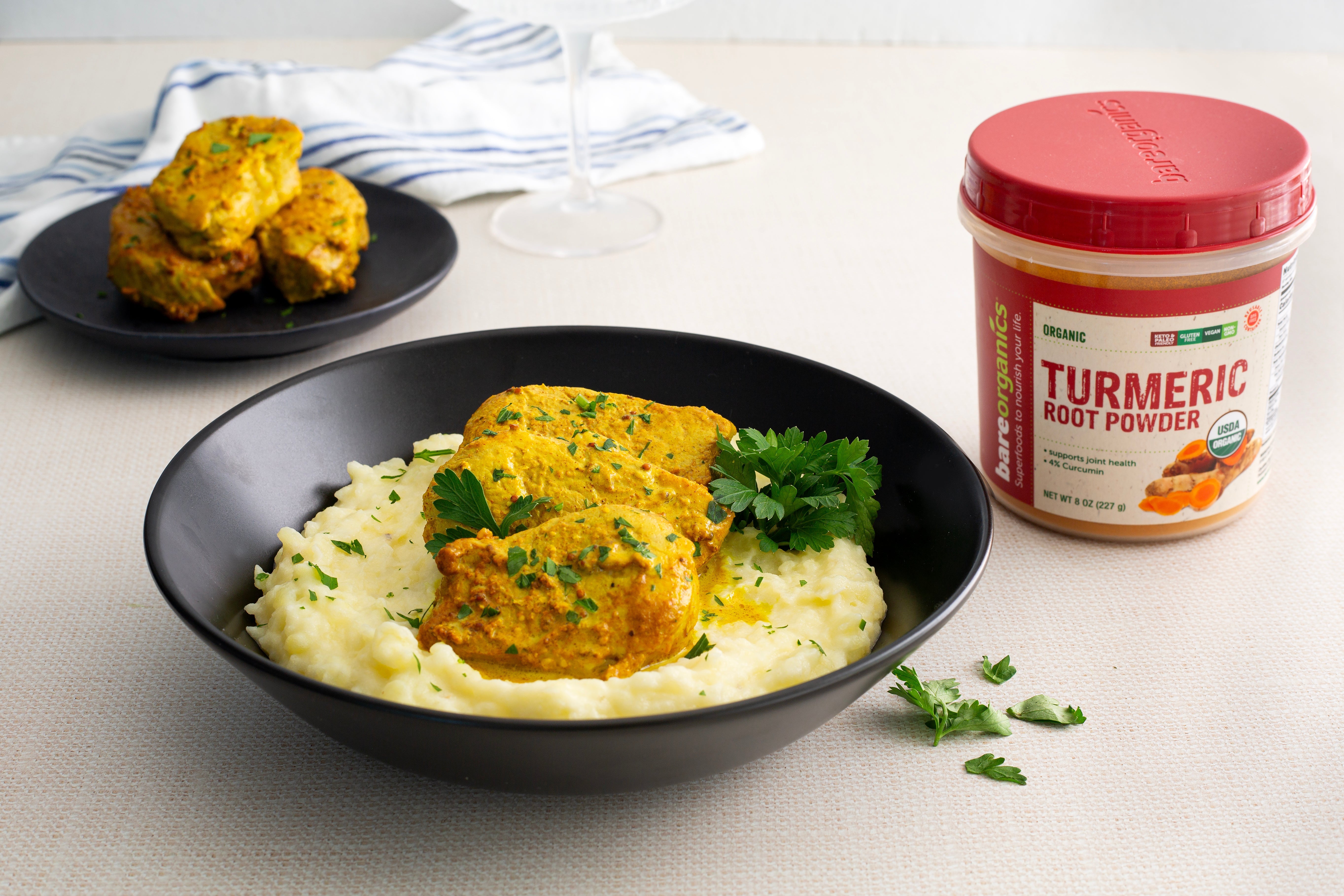 Turmeric-Mustard Pork Tenderloin Medallions