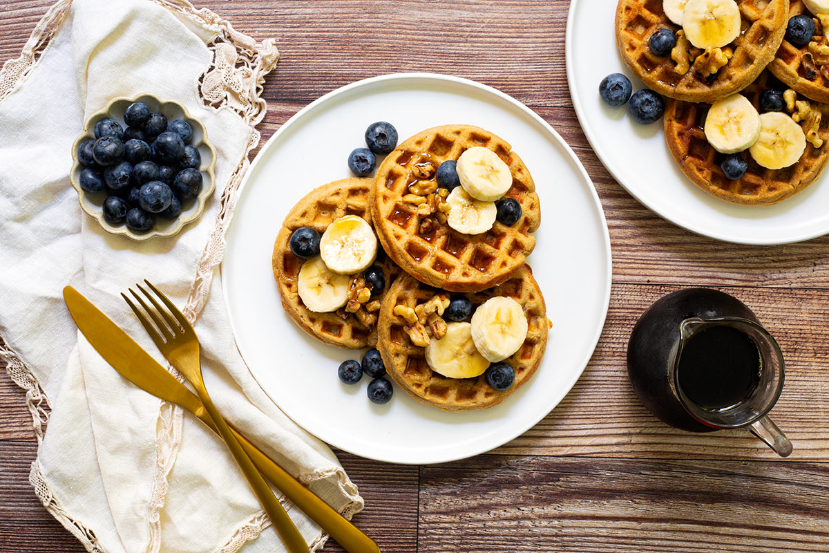 Gluten-Free Oat & Maca Waffles