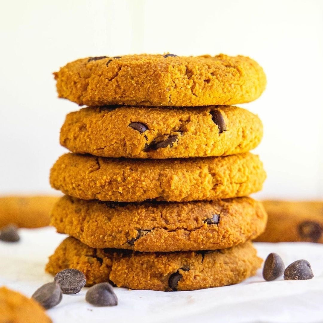 Pumpkin Chocolate Chip Cookies with Flaxseed and Coconut Palm Sugar