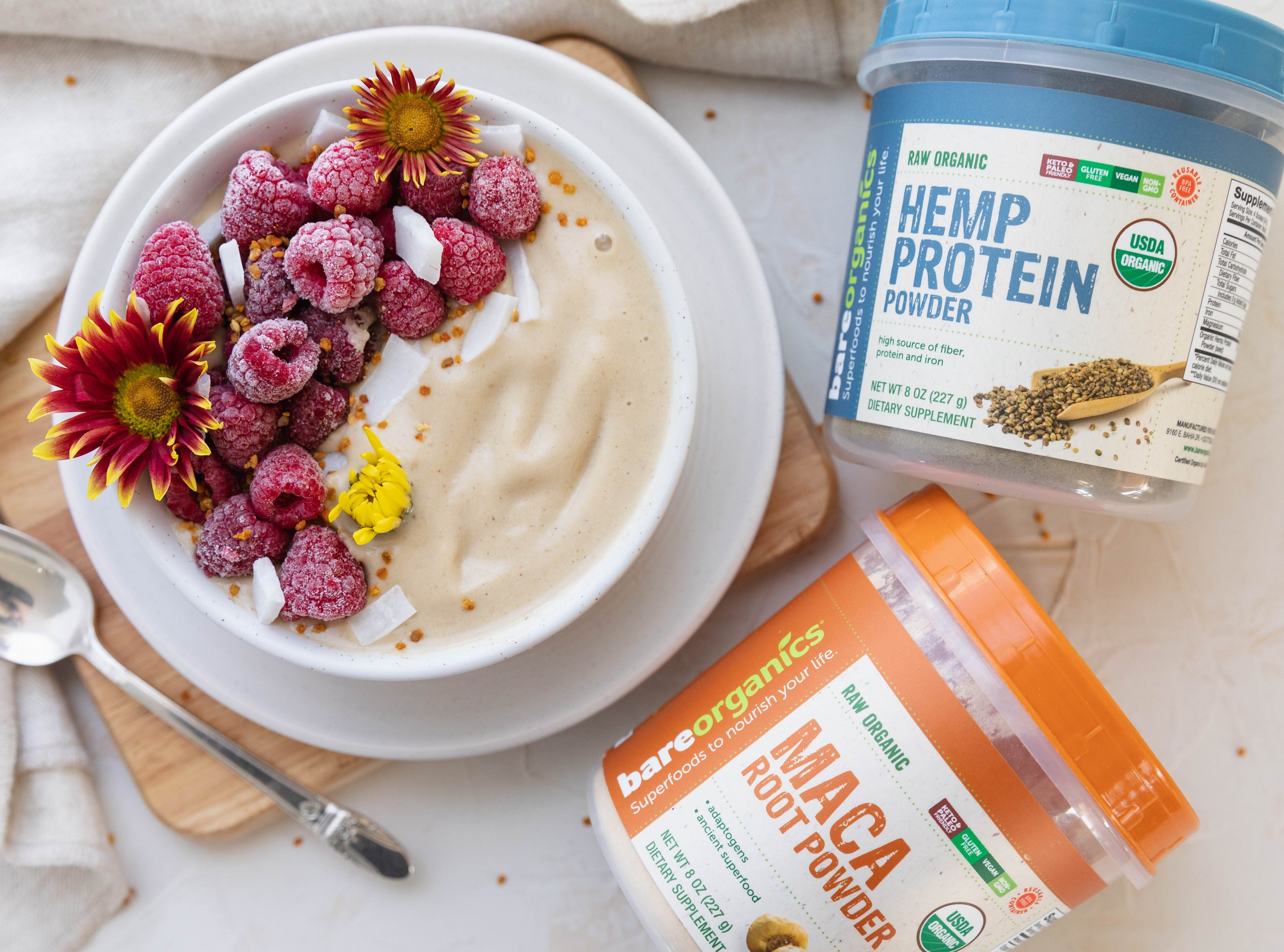Maca Banana Smoothie Bowl with Hemp and Maca