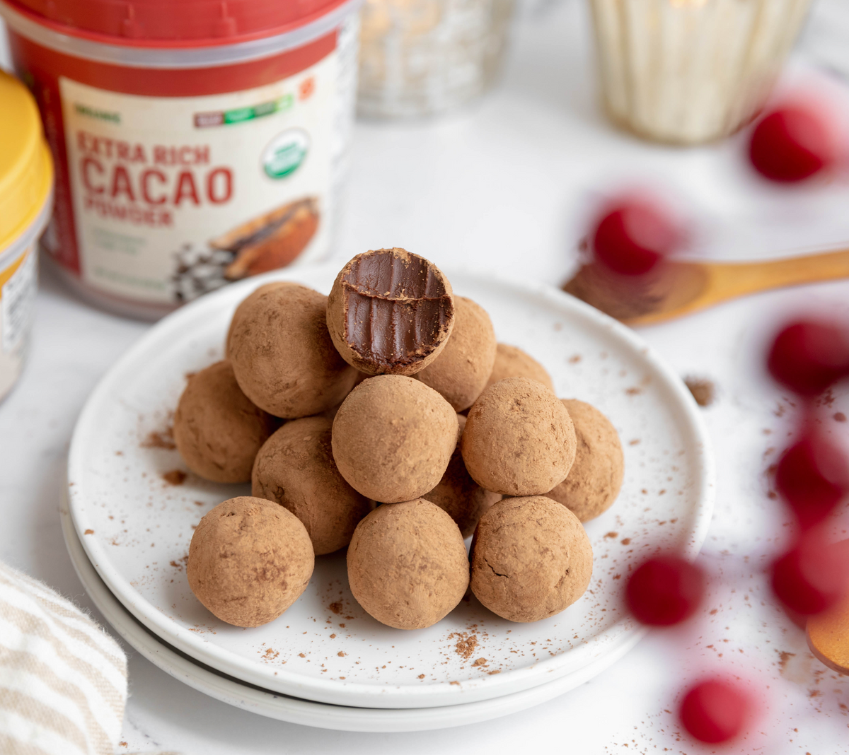 Extra Rich Cacao Truffles with Mushroom Blend