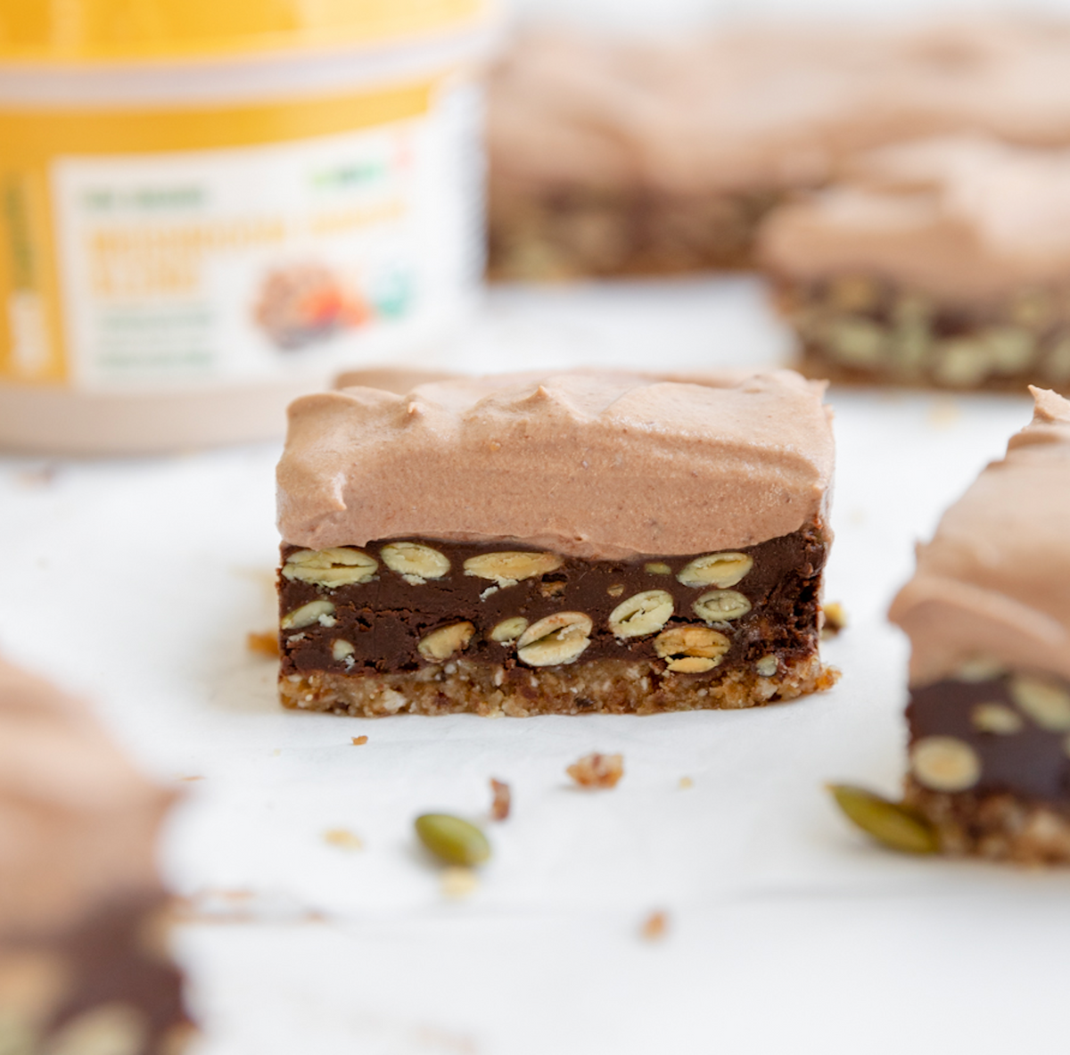 Immune Boosting Pumpkin Seed Chocolate Bars with Mushroom Blend