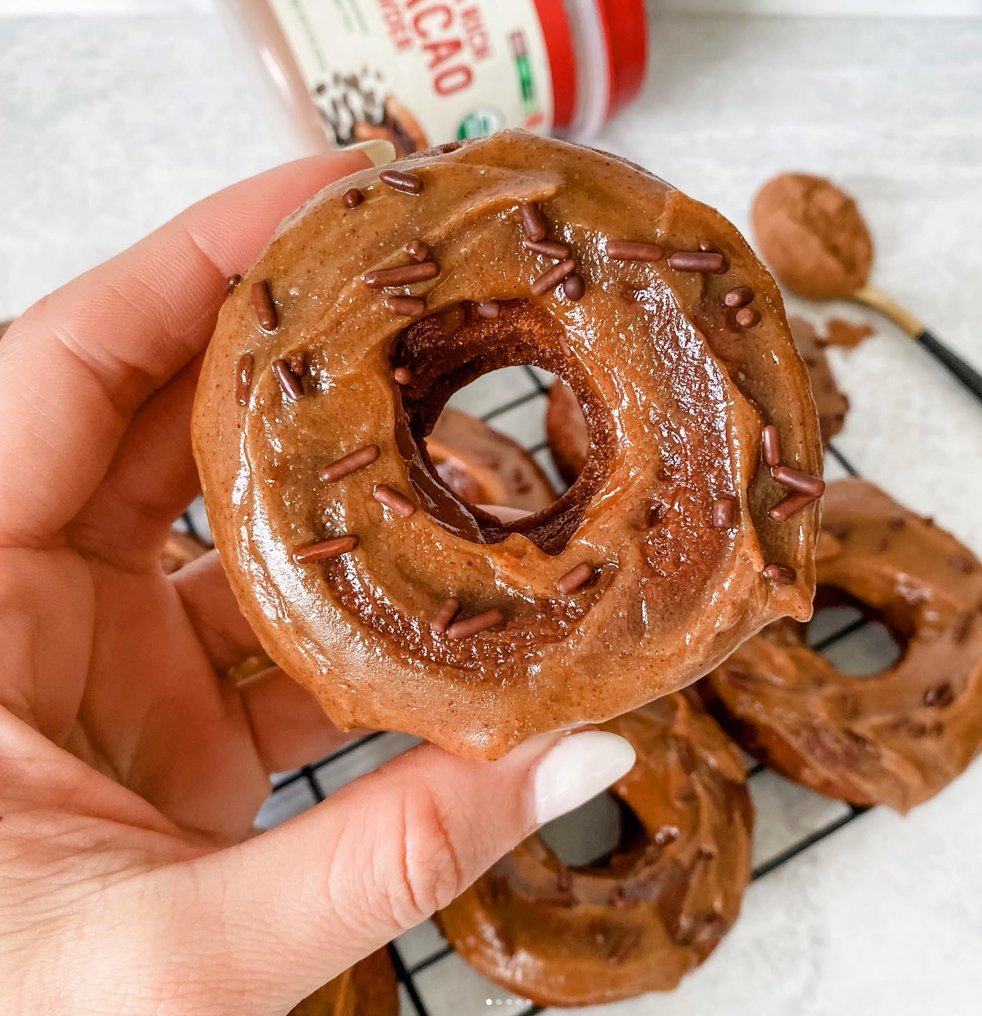 Baked Cacao and Protein Chocolate Donuts