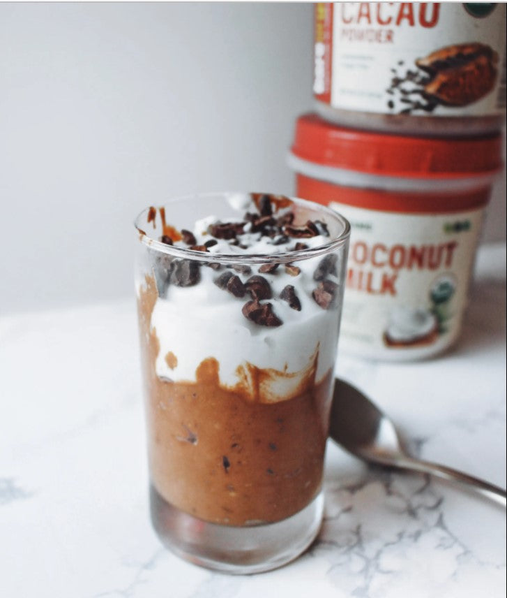 Cacao Maca Mousse with Coconut Milk
