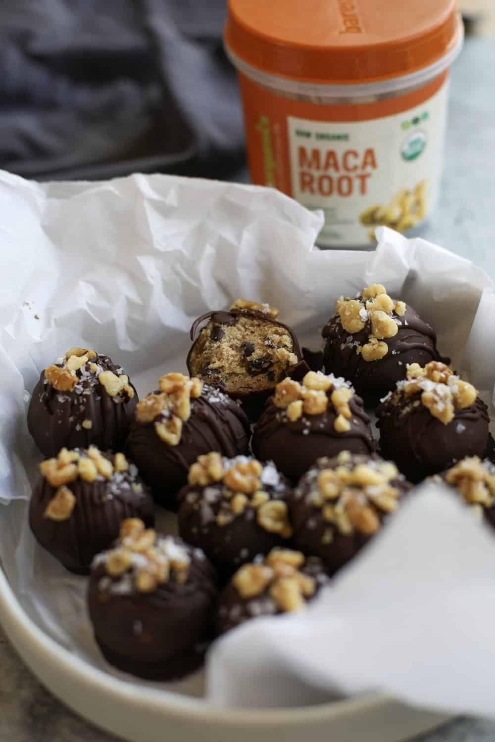 Walnut Tahini Maca Truffles