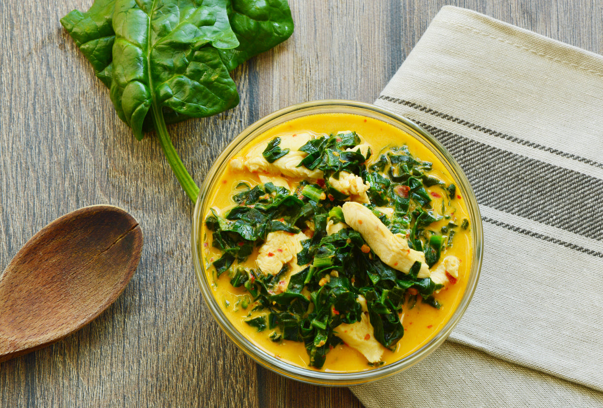 Keto Coconut Chicken Curry with Broccoli Rice