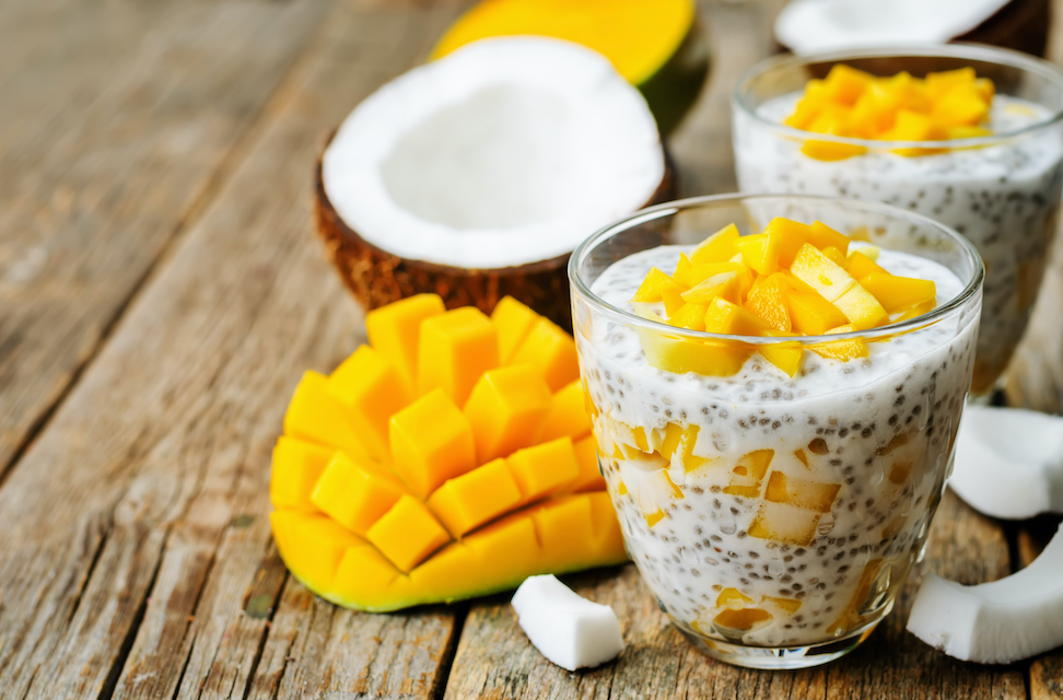 Maca Mango Chia Seed Pudding