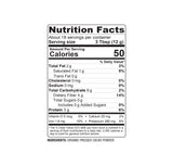 BareOrganics Extra Rich Cacao Powder Nutrition Facts Panel