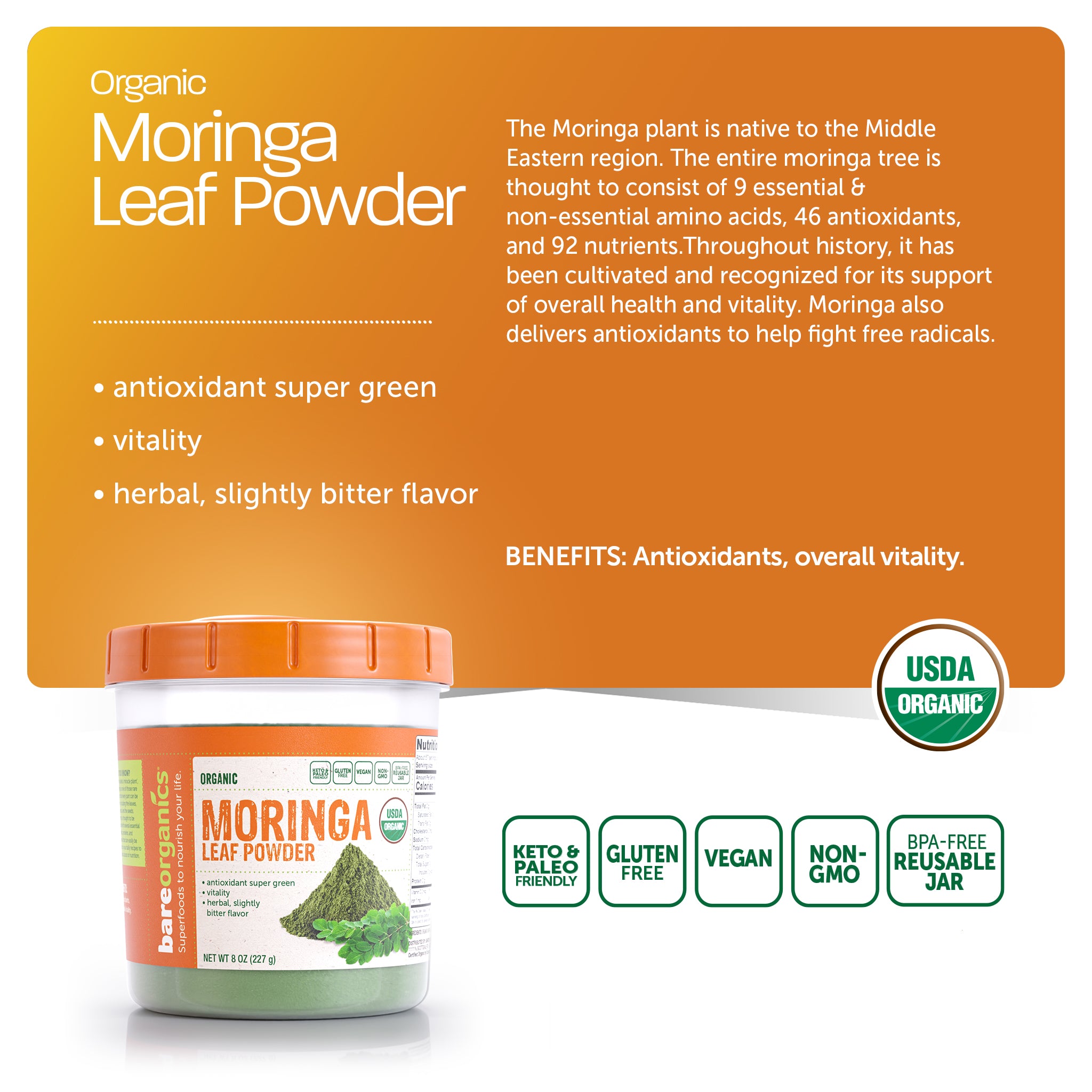 Organic Moringa Leaf Powder