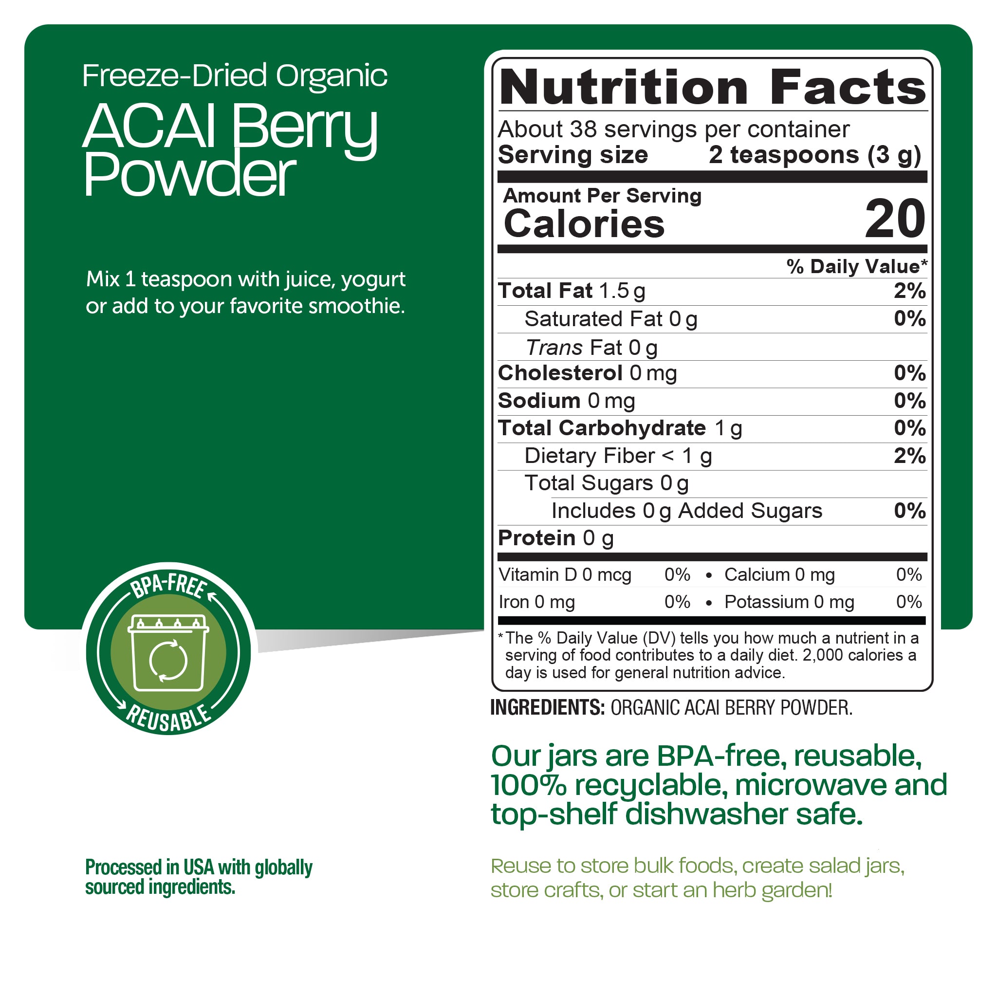 Organic Acai Berry Powder Bundle