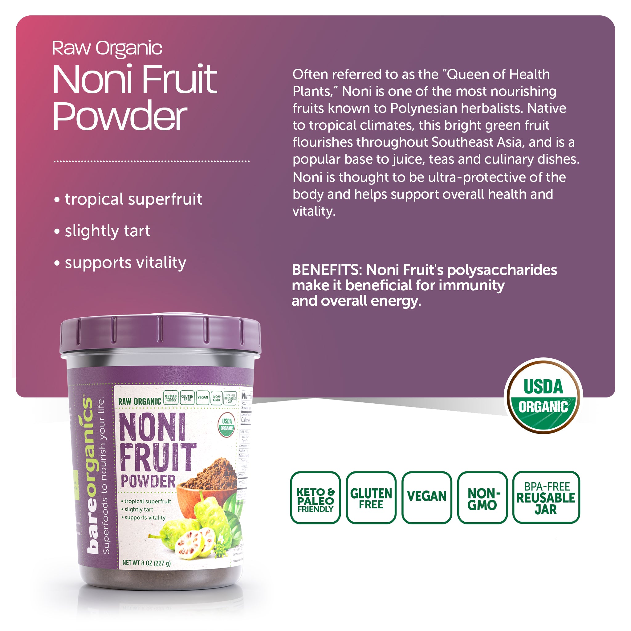 Organic Noni Fruit Powder