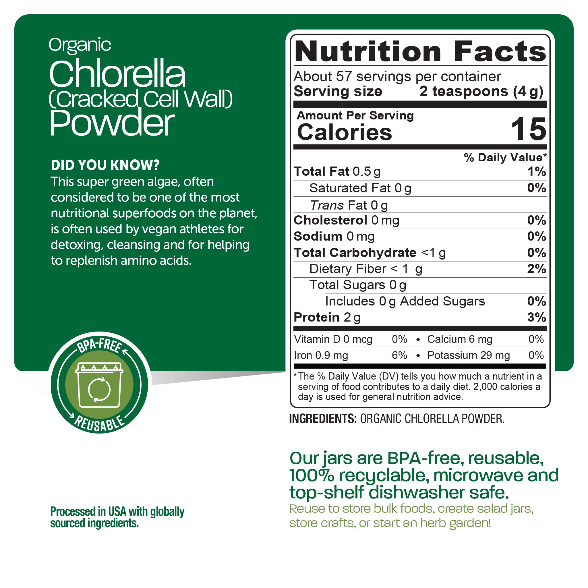 Organic Chlorella Powder