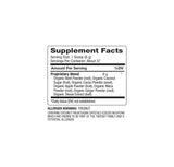 BareOrganics Organic Energy & Stamina Blend Powder Supplement Facts Panel
