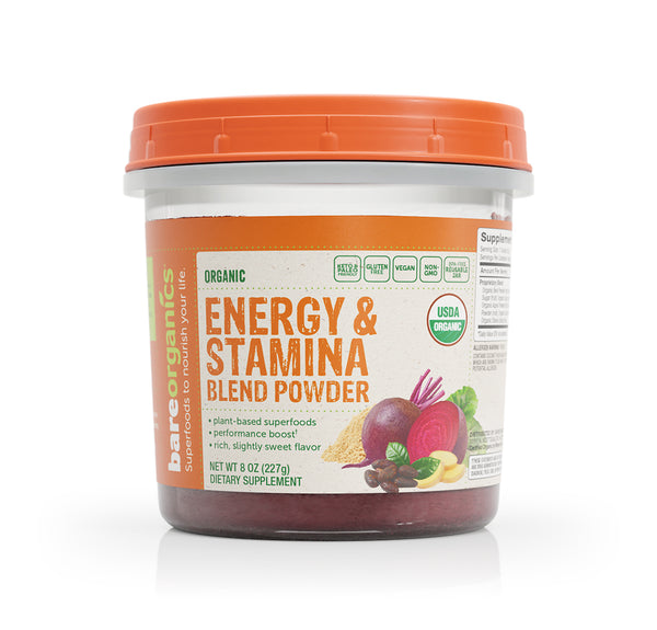 BareOrganics Organic Energy & Stamina Blend Powder
