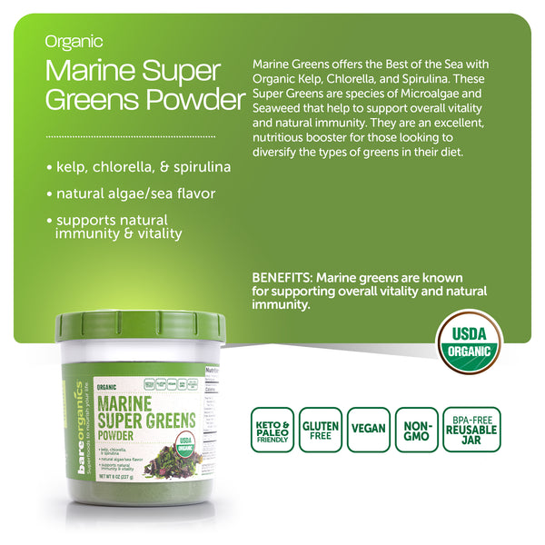 Organic Marine Super Greens Powder Bundle