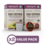 Organic Daily Defense Coffee with Superfoods Bundle (20ct Single Serve Cups)
