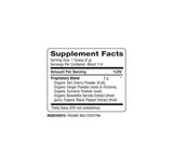 BareOrganics Organic Turmeric Complex Powder Supplement Facts Panel