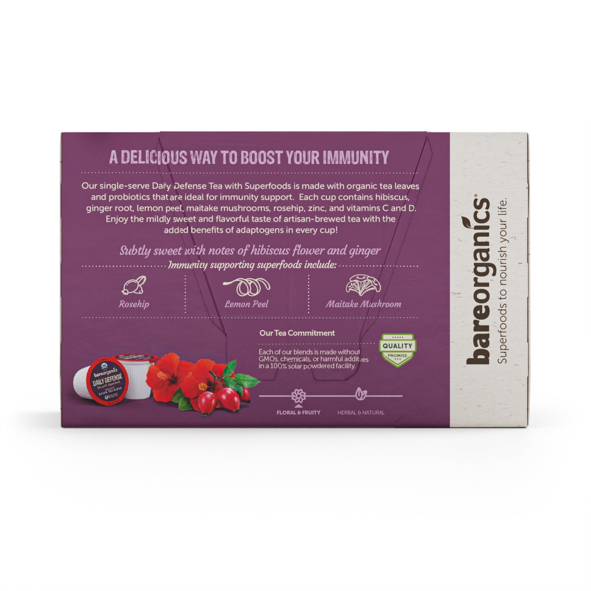 Organic Daily Defense Tea with Superfoods (10ct Single Serve Cups)