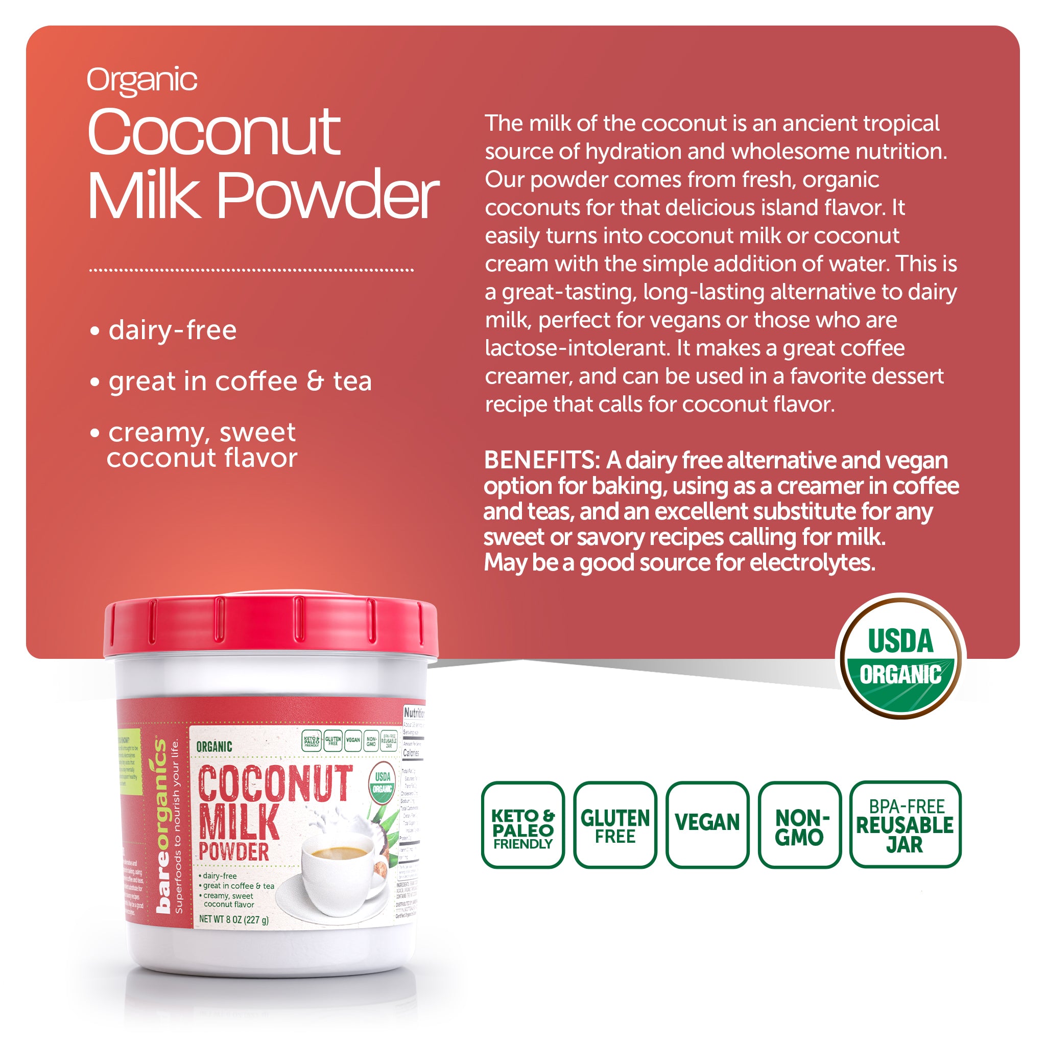 Organic Coconut Milk Powder Bundle