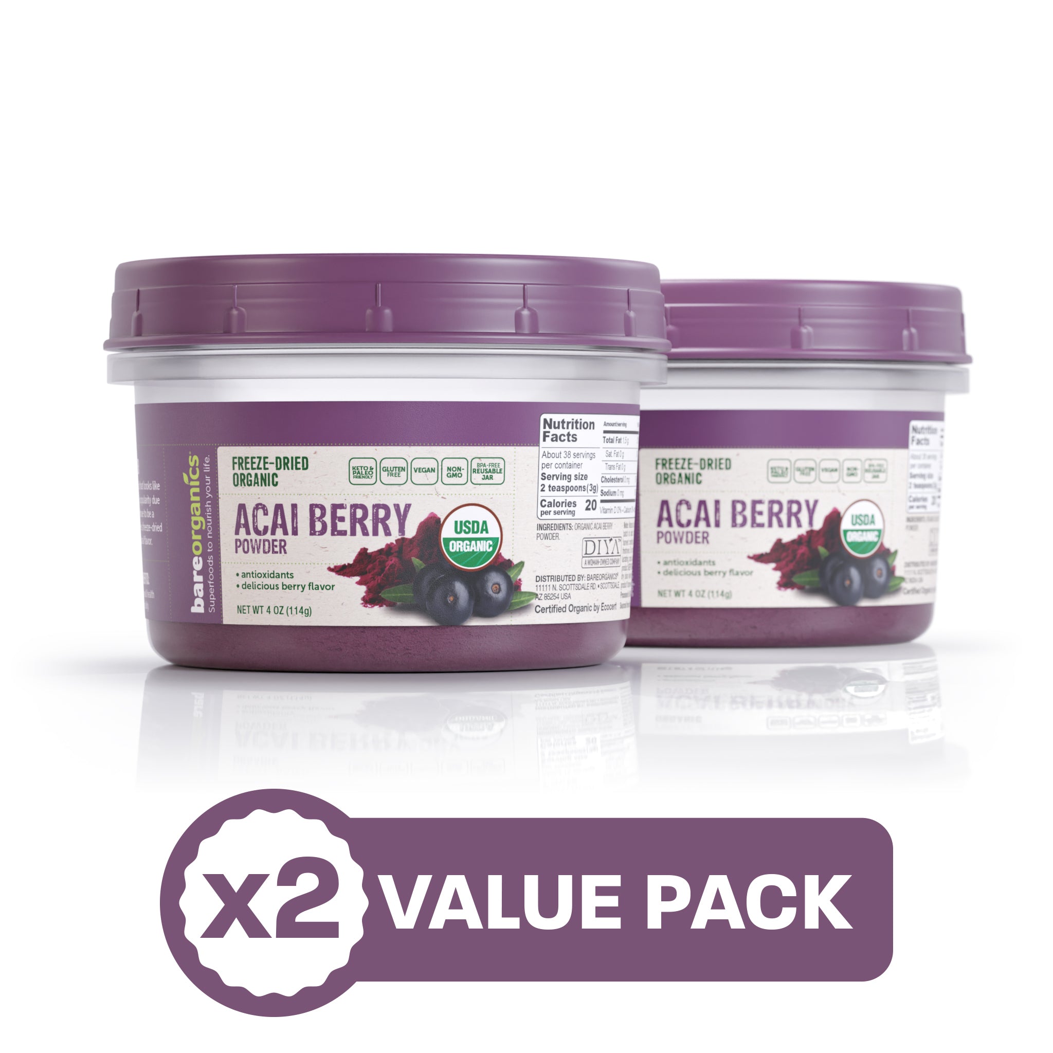 Organic Acai Berry Powder Bundle